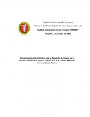 Procedimiento Administrativo para el despacho de viveres de la Empresa Laguna Grande