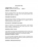 EVALUACION FINAL JARDÍN DE NIÑOS: “JUSTO SIERRA”