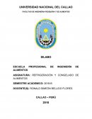 SILABO REFRIGERACIÓN Y CONGELADO DE ALIMENTOS