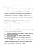 PROGRAMACION DE PLAN DE MERCADEO DEL PRODUCTO