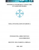 INVESTIGACION ESTADISTICA