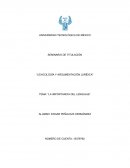 TEMA: “LA IMPORTANCIA DEL LENGUAJE”