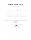 El modelo de desarrollo en la etnia Shuar de la parroquia Yunganza, provincia de Morona Santiago