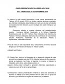 GUIÓN PRESENTACIÓN TALLERES ACLE 2018