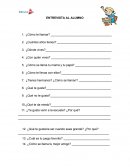 Planeacion preescolar ENTREVISTA AL ALUMNO