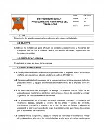 Descripción del Módulo conceptual procedimiento y funciones del trabajador. Página 1