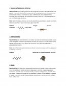 Componentes electronicos. Resistor o Resistencia eléctrica