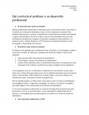 Del currículo al profesor y su desarrollo profesional