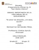 IMPORTANCIA DE LA VIDA SEXUAL EN LA ADOLSCENCIA