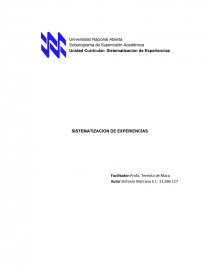 SISTEMATIZACION DE EXPERIENCIAS. Página 1