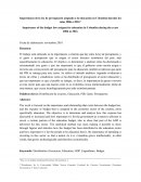 PRESUPUESTO EN LA EDUCACION COLOMBIA