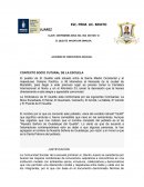 Acuerdo de convivencia escolar. Contexto socio cutural de la escuela