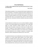 Etica profesional, importancia de la ética