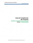 Acta de Constitución del Proyecto. Mejorar la capacidad y eficiencia de las operaciones de Puerto Cortés