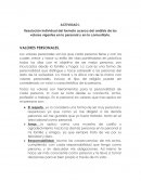 Los valores personales