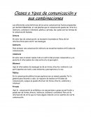 Clases o tipos de comunicación y sus combinaciones