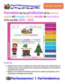 Formatos de los productos de la tercera sesión del consejo técnico escolar