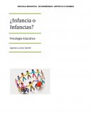 ¿Infancia o Infancias? Psicología Educativa