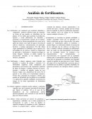 Analisis de fertilizantes