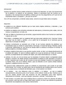 Ensayo filosofia. La belleza