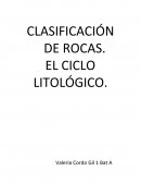 CLASIFICACIÓN DE ROCAS. EL CICLO LITOLÓGICO