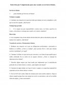 Entrevista por Competencias para una vacante en servicio al cliente