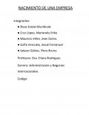 NACIMIENTO DE UNA EMPRESA