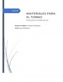 Materiales para el torno