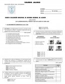 CUARTA EVALUACIÓN BIMESTRAL DE HISTORIA REGIONAL DE JALISCO