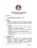 Programa de Maestría en: Administración de Negocios