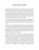 SOBRE EL MIEDO A LA MUERTE