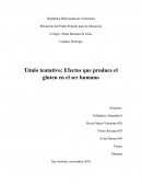 Efectos que produce el gluten en el ser humano