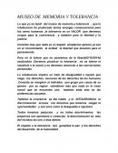 MUSEO DE MEMORIA Y TOLERANCIA