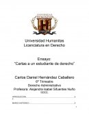 ENSAYO, CARTAS A UN ESTUDIANTE DE DERECHO