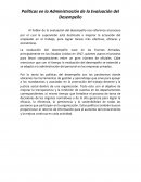 Políticas en la Administración de la Evaluación del Desempeño