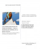 LAS CONSECUENCIAS DE UNA CRISIS ECONÓMICA
