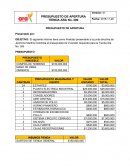 Presupuesto de inversión