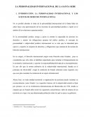 La personalidad internacional de la santa sede