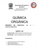 Quimica inorgánica. PRÁCTICA 5 – HIDROCARBUROS