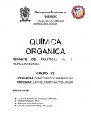 Quimica inorgánica. PRÁCTICA 5 – HIDROCARBUROS