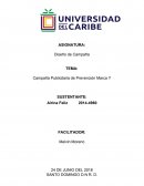 Diseño de campaña. Campaña Publicitaria de Prevención Marca Y