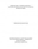 COMENTARIO SOBRE LA CONFERENCIA NANOCIENCIA Y NANOTECNOLOGÍA DESRROLLADA EN EL INSTITUTO DE CIENCIA DE MATERIALES DE MADRID