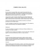 Reporte de fabrica del billete