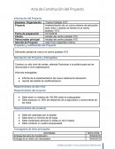 Acta de Constitución del Proyecto “Centro Poblado XYZ”