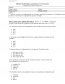 Prueba de Historia “Independencia de Estados Americanos” s/r