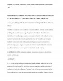 CULTURA DE PAZ Y RESOLUCIÓN DE CONFLICTOS: LA IMPORTANCIA DE LA MEDIACIÓN EN LA CONSTRUCCICIÓN DE UN ESTADO DE PAZ.