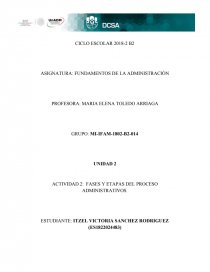 FASES Y ETAPAS DEL PROCESO ADMINISTRATIVOS. Página 1