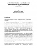 La microbiota intestinal y su relación con la aparición y desarrollo de enfermedades metabólicas