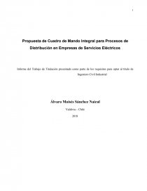 Propuesta de Cuadro de Mando Integral para Procesos de Distribución en Empresas de Servicios Eléctricos. Página 1