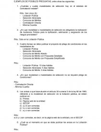 PREGUNTAS y RESPUESTAS CONTRATACION ESTATAL. Página 1